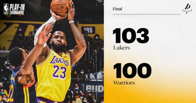 Em jogaço, LeBron decide e Lakers superam Warriors no play-in