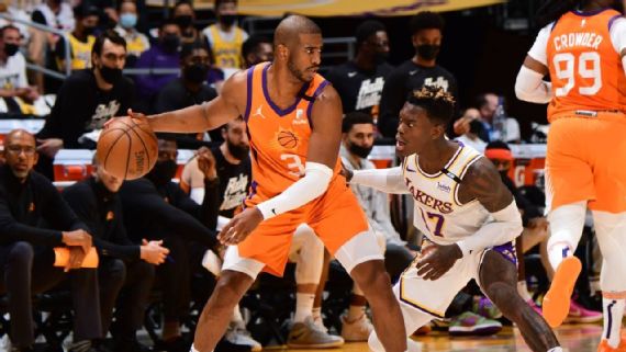 Playoffs da NBA: Davis se machuca, Suns vencem Lakers fora de casa e empatam a série em 2 a 2