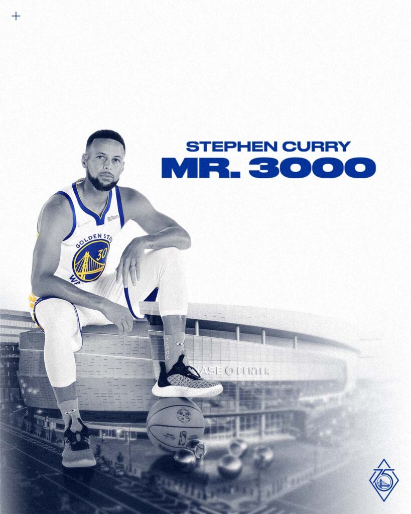 Stephen Curry ultrapassa a marca das 3 mil bolas de três pontos na NBA